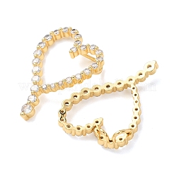 Brass Micro Pave Clear Cubic Zirconia Pendants&nbsp;CU-CBA2907-02D-G
