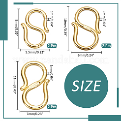 6Pcs 3 Styles 925 Sterling Silver S-Hook Clasps&nbsp;FIND-PH0018-34