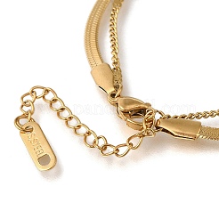 304 Stainless Steel Multi-Strand Bracelets&nbsp;BJEW-H620-02G