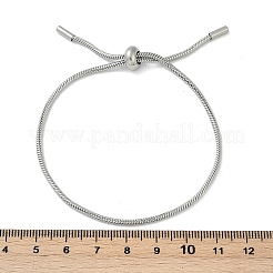 Tarnish Resistant Adjustable 304 Stainless Steel Slider Bracelet/Bolo Bracelets Making&nbsp;BJEW-F412-04P