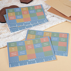 6Pcs Paper Monthly Plan Sticky Note Stickers&nbsp;DIY-TADJ0001-15B