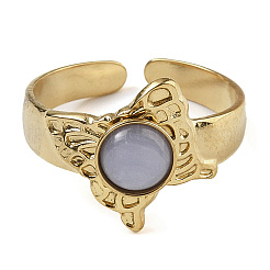 Synthetic Blue Lace Agate Finger Rings&nbsp;RJEW-U027-05G-05