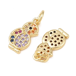 Brass Micro Pave Cubic Zirconia Pendants&nbsp;KK-G544-43G