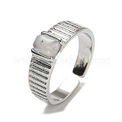 Natural Moonstone Adjustable Rings&nbsp;RJEW-K269-12P-08