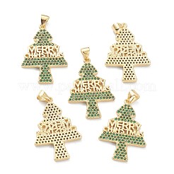 Brass Micro Pave Cubic Zirconia Pendants&nbsp;ZIRC-J038-02D