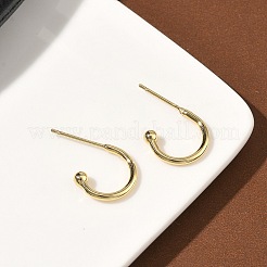 C-Shaped Brass Stud Earrings&nbsp;EJEW-C181-12G