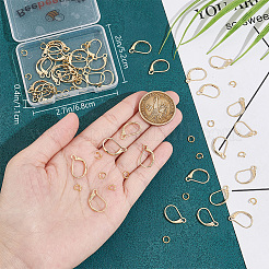 20 Pair Brass Leverback Earring Findings&nbsp;DIY-BBC0001-71G