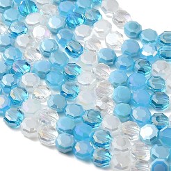 Electroplated Glass Beads Strands&nbsp;EGLA-A048-01A-03