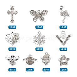 Alloy Rhinestone Pendants&nbsp;RB-TA0001-04