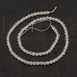 Natural White Agate Bead Strands&nbsp;X-G-G882-4mm-A06-7