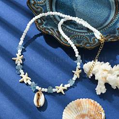 Natural Shell Pendant Necklace&nbsp;NJEW-TA00108