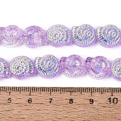 Electroplate Transparent Glass Beads Strands&nbsp;EGLA-Q136-02A-05
