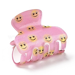 Smiling Face Pattern Acrylic Claw Hair Clips&nbsp;PHAR-G004-05