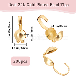 200Pcs 304 Stainless Steel Bead Tips&nbsp;STAS-BBC0002-59