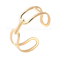304 Stainless Steel Hollow Oval Cuff Bangles for Women&nbsp;BJEW-U032-01G