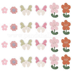 30Pcs 6 Styles Flower Computerized Embroidery Cloth Iron On Patches&nbsp;PATC-TA0001-36A