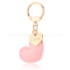 1Pc Imitation Leather Heart Keychain&nbsp;KEYC-CL0001-14F