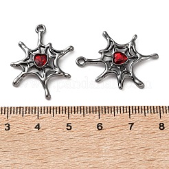Alloy & Ruby Rhinestone Pendants&nbsp;FIND-G118-07B-01