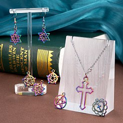 24Pcs 6 Style Rainbow Color Alloy Pendants&nbsp;FIND-LS0001-15MC