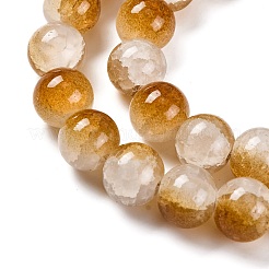 Crackle Baking Paint Imitation Jade Glass Beads Strands&nbsp;DGLA-T003-10mm-M