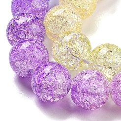 Spray Painted Crackle Glass Beads Strands&nbsp;DGLA-C002-10mm-07