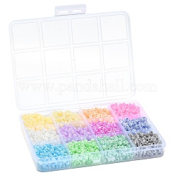 1800pcs 12 Colors 6/0 Ceylon Glass Seed Beads&nbsp;SEED-CJ0001-15