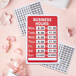 1 Sheet PVC Business Hours Sign&nbsp;DIY-GF0014-45A