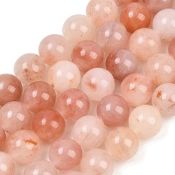 Natural Peach Blossom Pink Persian Jade Beads Strands&nbsp;G-NH0071-A01-14mm