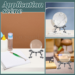 8Pcs 2 Styles Alloy Crystal Ball Display Bases&nbsp;AJEW-AR0005-66