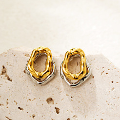 Brass Stud Earrings for Women&nbsp;WG9DD42-01