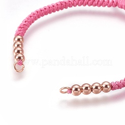 Nylon Cord Braided Bead Bracelets Making&nbsp;BJEW-F360-FRG01