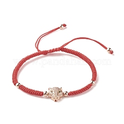 Natural Crackle Quartz & Lava Rock Braided Bead Bracelets Set&nbsp;BJEW-JB07212-02