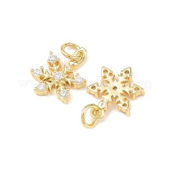 Brass Micro Pave Cubic Zirconia Pendants&nbsp;KK-B167-15G