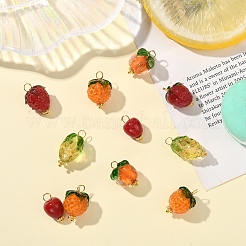 25Pcs 5 Styles Handmade Lampwork Pendants&nbsp;PALLOY-YW00073