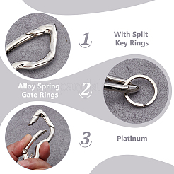2Pcs Alloy Spring Gate Rings&nbsp;FIND-UN0010-11P