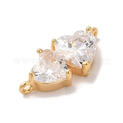 Brass Micro Pave Clear Cubic Zirconia Charms&nbsp;KK-M294-24G