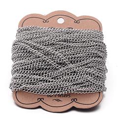 Tarnish Resistant 304 Stainless Steel Curb Chains&nbsp;CHS-K004-04P-0.8mm