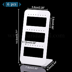 6Pcs 3 layers 24-Hole Acrylic Earring Display Stands&nbsp;ODIS-PH0001-52