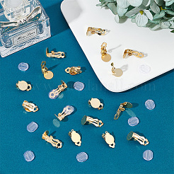 40Pcs 2 Size 304 Stainless Steel Clip-on Earring Findings&nbsp;STAS-UN0040-61
