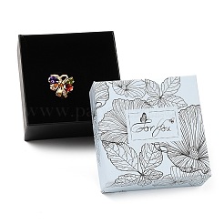 Flower Print Cardboard Paper Jewelry Storage Boxes&nbsp;LS-CON-P022-01A