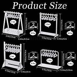 4 Sets 4 Styles Coat Hanger Removable Acrylic Earring Displays&nbsp;EDIS-CP0001-09