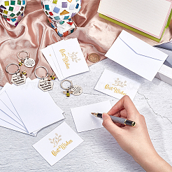 6Pcs 2 Style Teachers' Day Phrase Bees Pendant Keychains&nbsp;KEYC-NB0001-55