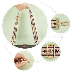 Rhombus Pattern Adjustable Cotton Bag Strap&nbsp;FIND-WH0092-46