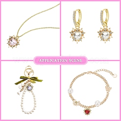 40Pcs 8 Colors Alloy Rhinestone Pendants&nbsp;RB-CJ0001-01
