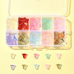 120Pcs 10 Colors Spray Painted Transparent Glass Beads&nbsp;GLAA-FS0001-84
