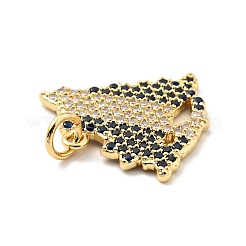 Brass Micro Pave Cubic Zirconia Pendants&nbsp;KK-G416-03G-02