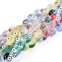 Transparent Glass Enamel Beads Strands&nbsp;GLAA-N061-01