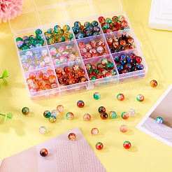 12 Colors Crackle Glass Beads&nbsp;CCG-TA0002-05A