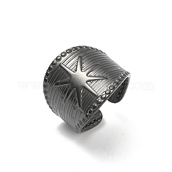 304 Stainless Steel Cuff Open Rings&nbsp;RJEW-D338-02F-EB