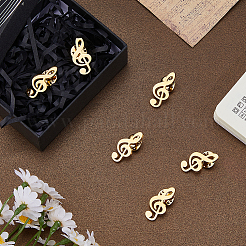 6Pcs Musical Note 304 Stainless Steel Lapel Pin Backs for Backpack Clothes&nbsp;JEWB-FH0003-12G